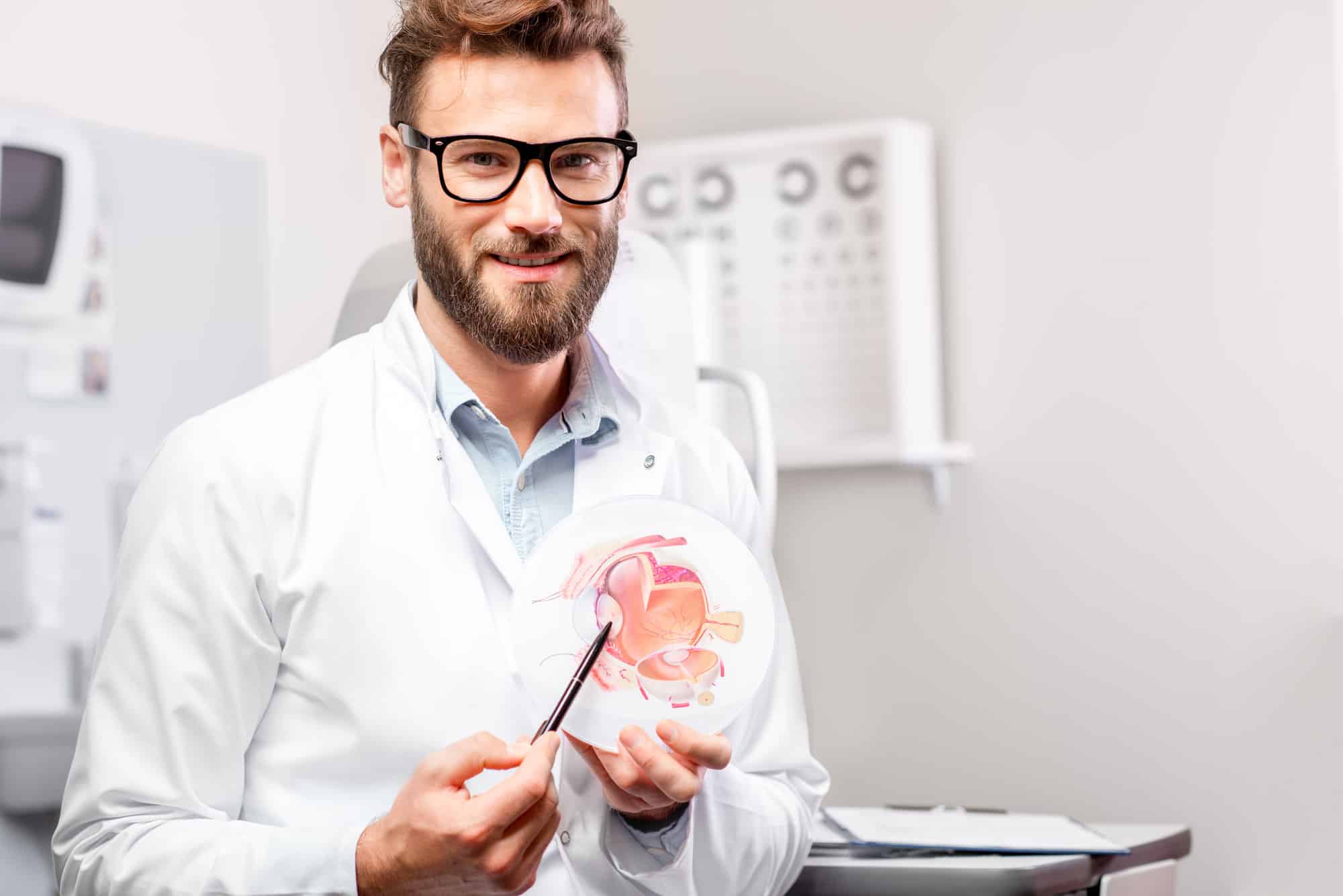 eye doctor portrait in the hospital utc () eye doctor